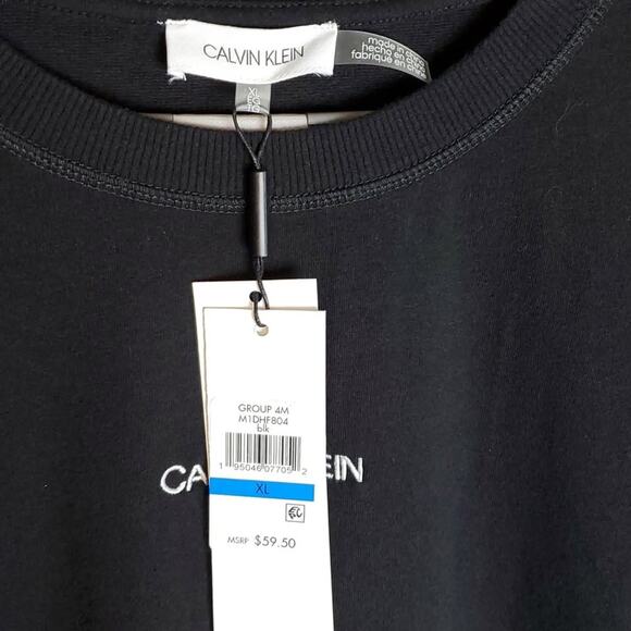 Calvin Klein Long-Sleeve French Terry Top Size XL NWT - Picture 4 of 6